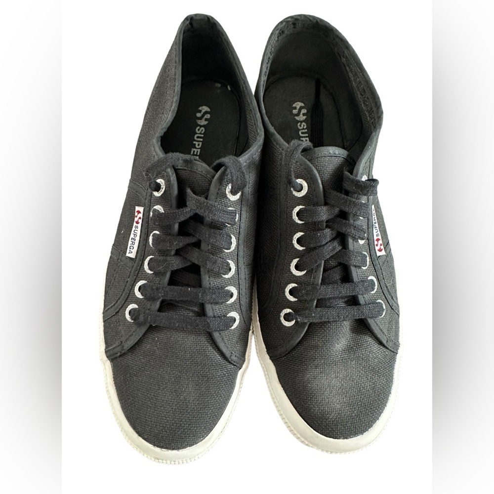 Superga Men's 2750 Cotu Classic Fashion Sneaker, Black/white size 8